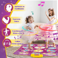 Tapete de dança com música e 3 modos de jogo